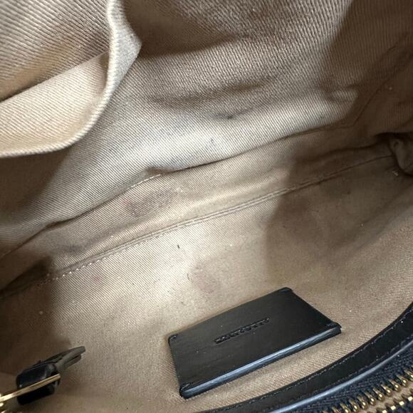 All Saints Eve Quilted Leather Crossbody Purse Women's Black - Picture 7 of 9